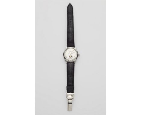 Jaeger LeCoultre Master Control 1000 hours moonphaseEdelstahl. Runde Herrenarmbanduhr mit Saphirglas. Silberfarbenes Metallzi