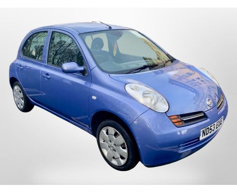 2003 Nissan Micra SE, 1240 cc, Five-Door, Petrol, Manual, Mileage 53,117, Cornflower Blue Metallic, Cloth Trim, Tow Bar Fitte