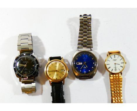 Four gentlemen's wrist watches to include Rotary, Seiko, Timex etc 