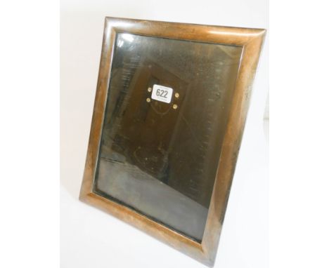 A large rectangular sterling silver easel photograph frame 32cms tall