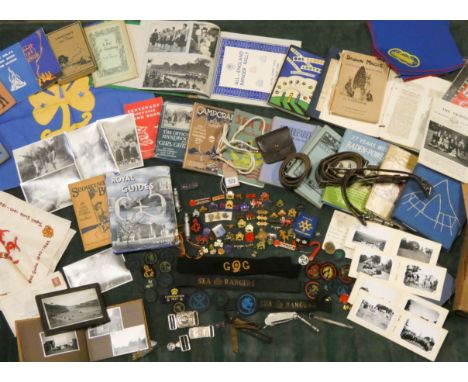 A very large collection of Girl Guide and Scouting memorabilia to include many hundreds of photos dating from the 1950's, boo