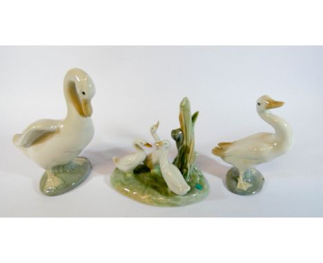 Nao and Lladro figurines with geese 