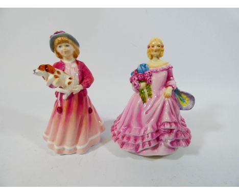 A Royal Worcester figurine 'June' modelled by Sybil Williams and Jesamine Bray together with a small Doulton figure 'My First