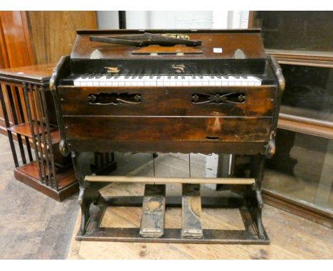 A small Edwardian pedal harmonium by Dale Forty &amp; Company Cheltenham 