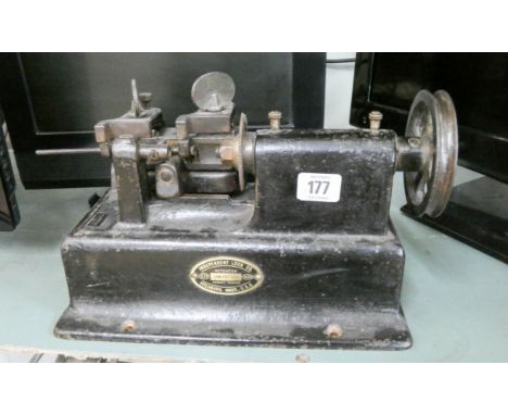 An American Independent lock company vintage key cutting machine