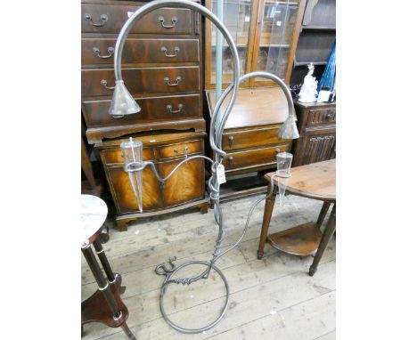 Contemporary metal two branch garden light