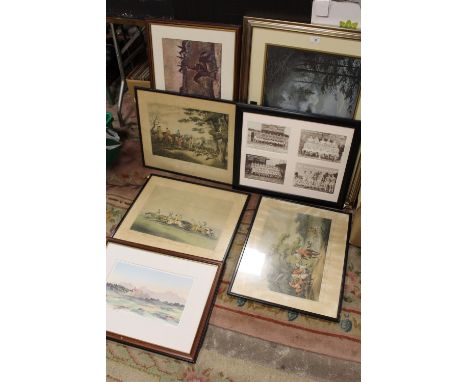 A COLLECTION PRINTS TO INCLUDE A HUNTING PRINT , SIGNED LIMITED EDITION LEE ROBERSON WILD HERITAGE PRINT