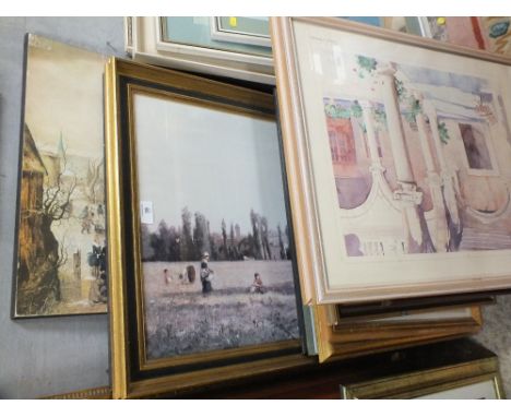 A QUANTITY OF ASSORTED PRINTS TO INCLUDE A LS LOWRY PRINT, F1 INTEREST PRINT, ANDREWS LIVERSOL PRINT ETC