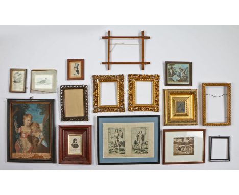 Collection of prints, to include a portrait of Edward Lord Monta, 18th Century example, a hand coloured example, a Male and F