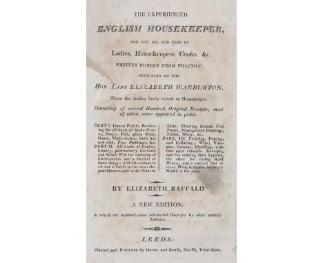 Elizabeth Raffald, The Experienced English Housekeeper, New edition, with portrait, leather bound