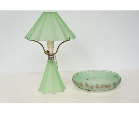 Bagley glass lamp &amp; posy bowl