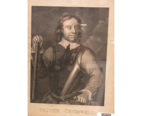 Oliver Cromwell print, 25 x 19 cm