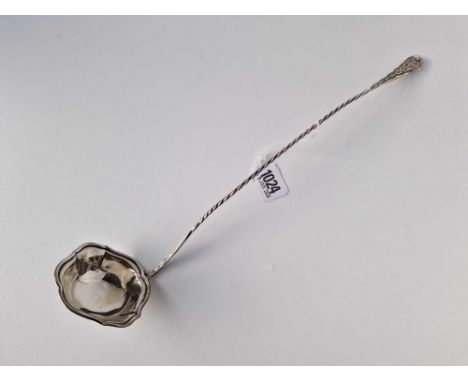 Unusual Toddy Ladle With Shaped Oval Bowl  And Wire Handle. London 1860 By R E J E?