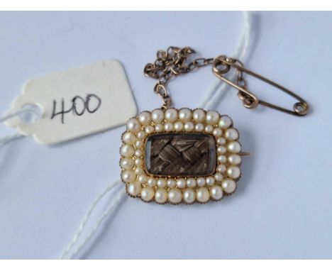 A 19Th Century Pearl Mourning Brooch 1824