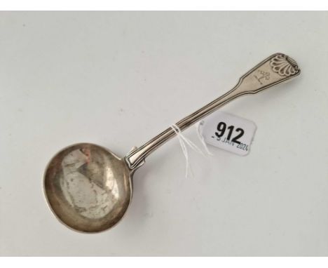 A Georgian Fiddle Thread And Shell Sauce Ladle, Crested, London 1832 By We, 90 G.