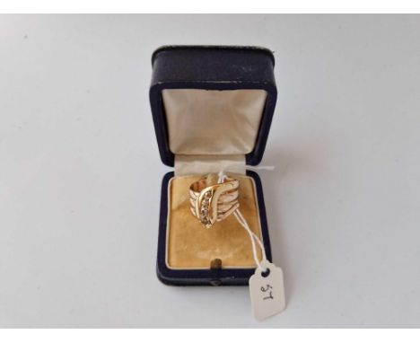 A Victorian Champaigne Colour Diamond Snake Ring 18Ct Gold Size P London 1859 9.2 Gms In Original Fitted Box