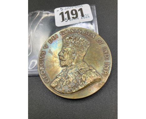 1912 Large Bronze Medal Edge Engraved On Edge For Art Design