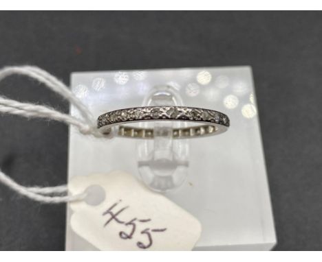 A Platinum Full Diamond Eternity Ring, Size O