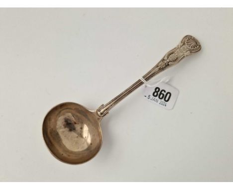 A King’S Pattern Victorian Crested Sauce Ladle, London 1835, 89 G.
