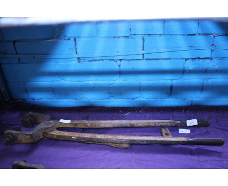 A vintage pair of blacksmiths tongs, shipping unavailable 