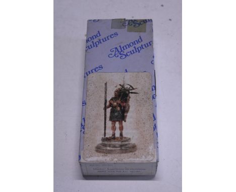 A vintage boxed unpainted  Almond sculpture model of 'Marius Legionary' 