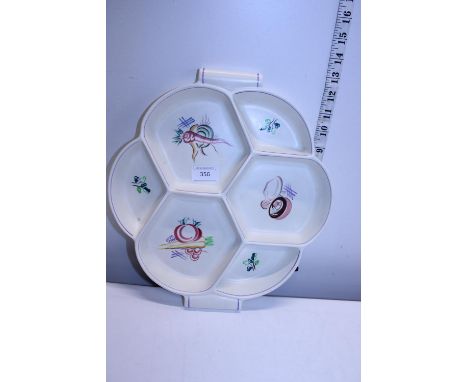 A Poole pottery hors d'oeuvres dish 