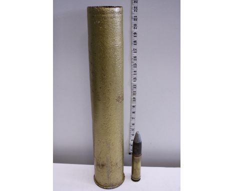 Two vintage artillery shells 