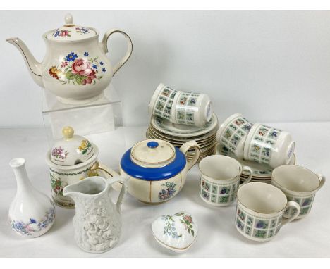 A quantity of assorted vintage ceramics. To include a collection of Royal Doulton "Tapestry" pattern tea ware, Arthurs Woods 