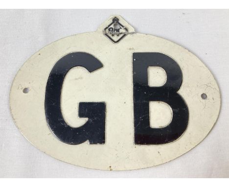 A vintage 1960's RAC Royal Automobile Club touring badge car plate. Approx. 14cm x 18cm. 