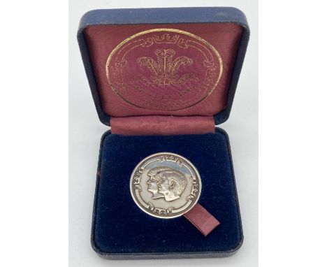 A boxed silver 1981 Royal wedding Charles &amp; Diana medallion. Full hallmarks to edge of coin. Total weight approx. 13.4g. 