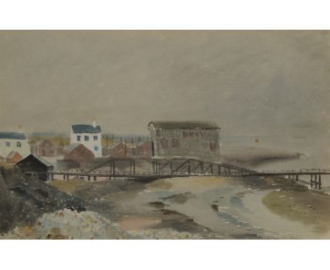 Roland Vivian Pitchforth RA RWS LG, British 1895-1982- "Lifeboat House"; watercolour, 35.5x53.2cm, (may be subject to Droit d