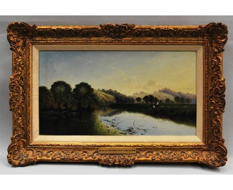 Edwin Henry Boddington, British c.1836-1905 fl 1853-1869- River landscapes; oils on canvas, a pair, both signed, in matching 