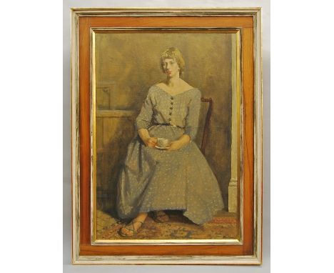 Patrick Edward Phillips, British 1907-1976- "Student Resting"; oil on canvas, signed, 97x67.3cm, (may be subject to Droit de 