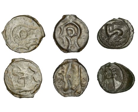 British Iron Age, CATUVELLAUNI, Cunobelin (8 - 41), bronze Unit, Pegasus left, head turned back, cam below, rev. Victory stan