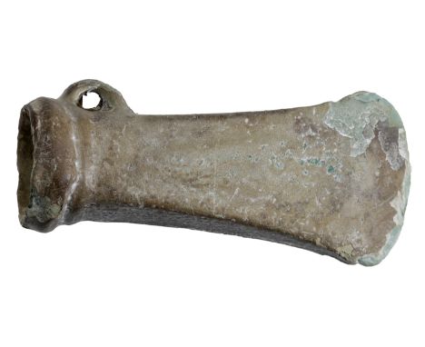 Bronze Age, c. 1000-800 BC, A socketed and looped axe with square socket mouth with slightly flared sides to the rectangular 