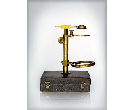 AN ELLIS-TYPE AQUATIC MICROSCOPE BY PETER DOLLOND, CIRCA 1768, ONE OF FOUR TAKEN BY JOSEPH BANKS ABOARD THE ENDEAVOUR ON CAPT