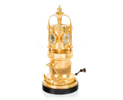 A NOVELTY MECHANICAL CAPSTAN CLOCK COMPENDIUM BY ANDRE GUILMET, PARIS, CIRCA 1880comprising a capstan with a mechanism to rot