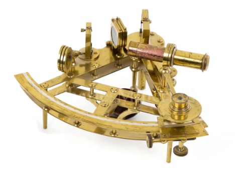 A RARE 5½IN. RADIUS DOUBLE FRAMED VERNIER SEXTANT BY E &amp; E EMANUEL, PORTSMOUTH, CIRCA 1820with lacquered brass T-frame, s