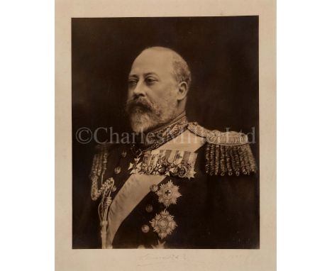 ROYAL PRESENTATION PORTRAIT OF KING EDWARD VIIcollotype, signed on the mount ‘Edward R.I. 1908’, pl.—19 x 15½in. (48 x 39.5 c