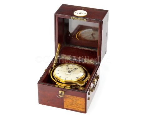 Ø A TWO-DAY MARINE CHRONOMETER BY BARRAUDS, LONDON, CIRCA 1810the 3½in. silvered dial signed and numbered Barrauds LONDON 2/6