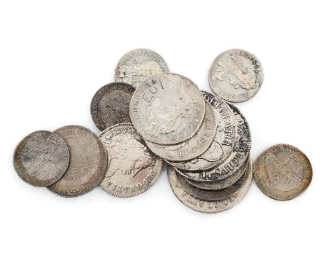 A QUANTITY OF SILVER SPECIE RECOVERED FROM THE ASSOCIATION, WRECKED OFF THE ISLES OF SCILLY, 1707comprising fourteen examples