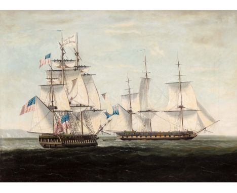 THE DUAL BETWEEN SHANNON AND CHESAPEAKEphotographic reproductions after the originals, initialled 'E.B.E.' and comprising ‘Ch