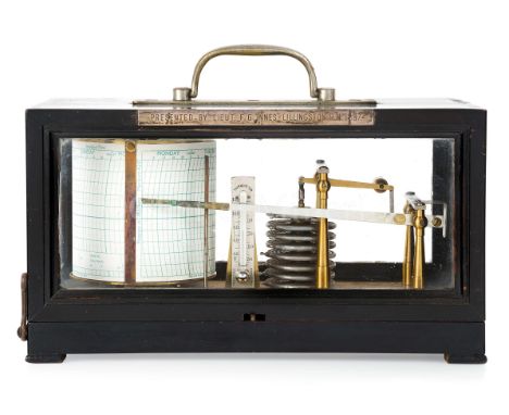 A PRESENTATION BAROGRAPH BY RICHARD FRÈRES, CIRCA 1887eight capsule pressure drum movement, mounted on brass bed plate, stamp