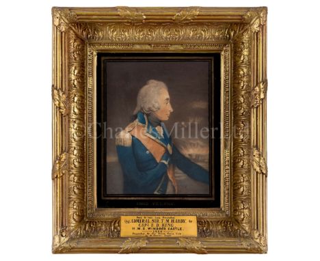 A HAND-COLOURED MEZZOTINT OF LORD NELSON UNDERSTOOD TO HAVE BEEN PRESENTED BY ADMIRAL SIR T.M. HARDY TO E.D. KING, CIRCA 1826