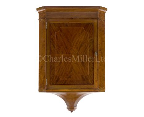 A FIRST CLASS STATEROOM CORNER CUPBOARD FROM R.M.S. AQUITANIA, CIRCA 1915in neo-Georgian style, inlaid quarter veneer mahogan