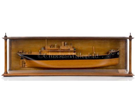 A HALF BLOCK BUILDER’S MODEL FOR THE S.S. VINCENT, BUILT BY MACKIE &amp; THOMSON FOR BOOTH SS CO. LTD. 1910the 44in. hull car