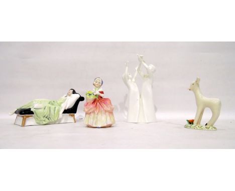 Royal Doulton figure 'Sleeping Beauty' HN3079, Royal Doulton figure 'Gift of Freedom' HN3443, Royal Doulton miniature figure 