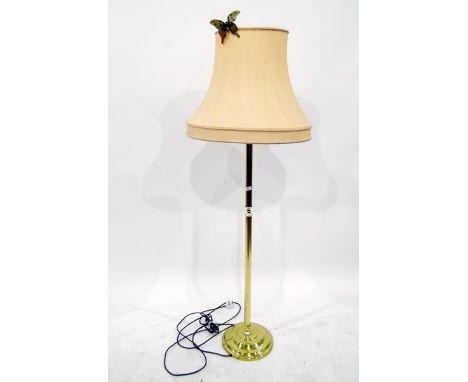 Standard lamp with pink shade 