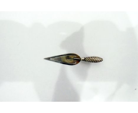 Victorian silver trowel-shaped bookmark, makers Levi & Salaman, Chester, 8cm 