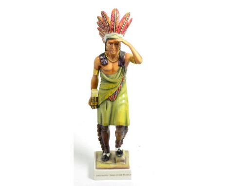 A Royal Worcester 'Replica of the 19th century Cigar Store Indian at Rothman's London Offices' No 47, with certificate and or